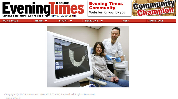 cosmetic dentistry glasgow Evening times article